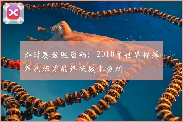 加时赛致胜密码：2010年世界杯冠军西班牙的终极战术分析